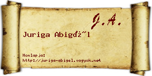Juriga Abigél névjegykártya